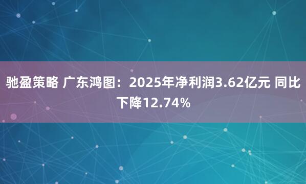 驰盈策略 广东鸿图：2025年净利润3.62亿元 同比下降12.74%